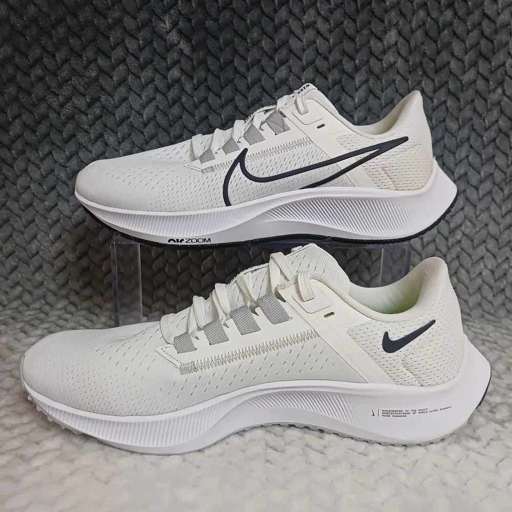 Nike Air Zoom Pegasus 38 White Black Men's Walking Running Sneakers Shoes Size 7
